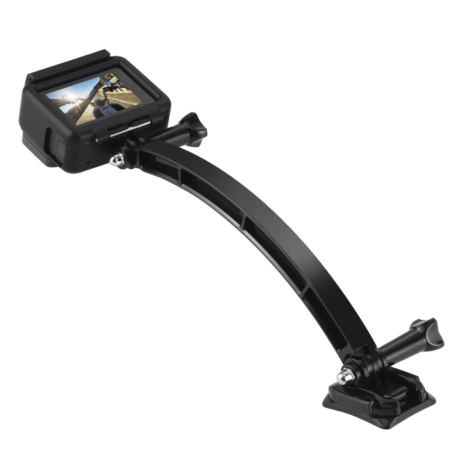 PULUZ Outdoor Motorcycle Cycling Helmet Extension Arm Set for GoPro/ Insta360/ DJI Action Sports Cameras Jaws Flex Clamp Mount