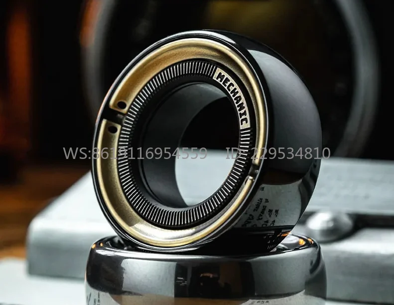 Arrogant old blacksmith mechanic C paragraph ring, fingertip gyro ratchet decompression ring, finger toy
