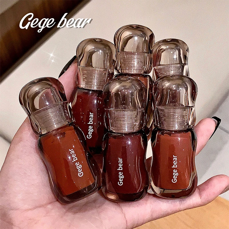 Gege Bear دلو ثلج كبير كريستال شفاف ملمع شفاه مرطب شفاه بيوتي أحمر شفاه مبيض للخريف والشتاء #2