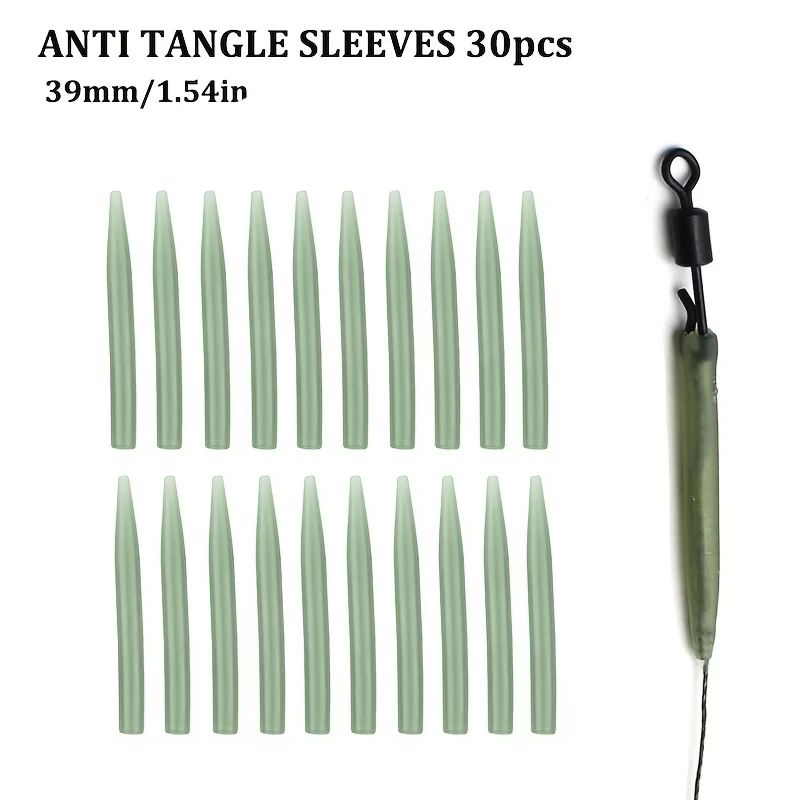 30 Stück/60 Stück Anti-Tangle-Gummimanschetten in Tarnfarben, ideal für Karpfen- und Grobfischangeln, Gummimanschetten für Karpfenangeln