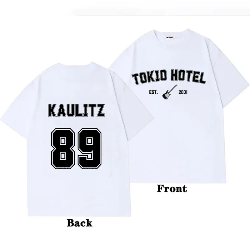 Rock Band Tokio Hotel Kaulitz Graphic Print T Shirt Fashion Punk Short Sleeve  Casual Hip op Streetwear Plus Size T Shirt Women