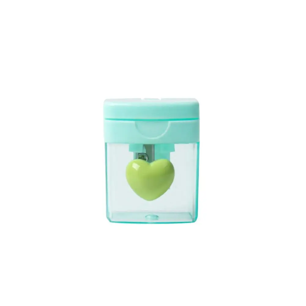 

Portable 1/2 Holes Pencil Sharping Tools Transparent With Cover Pencil Sharpener Drawing Writing Pencil Cutter Children