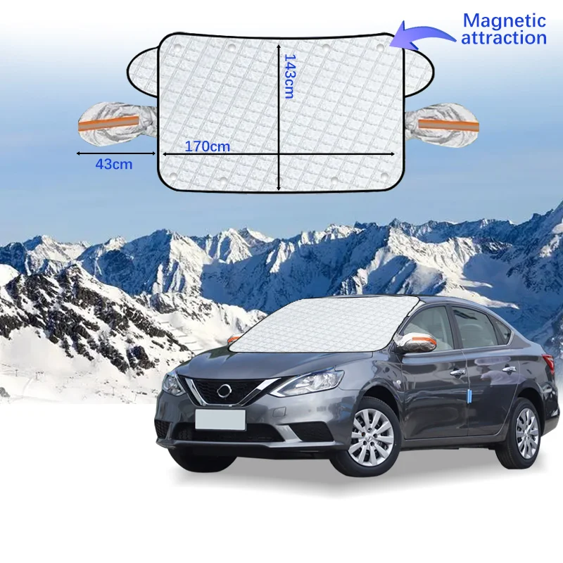 Car Windshield Cover Magnet Winter Window Snow Shield Anti Frost Auto Front Window Snow Cover For Nissan SYLPHY