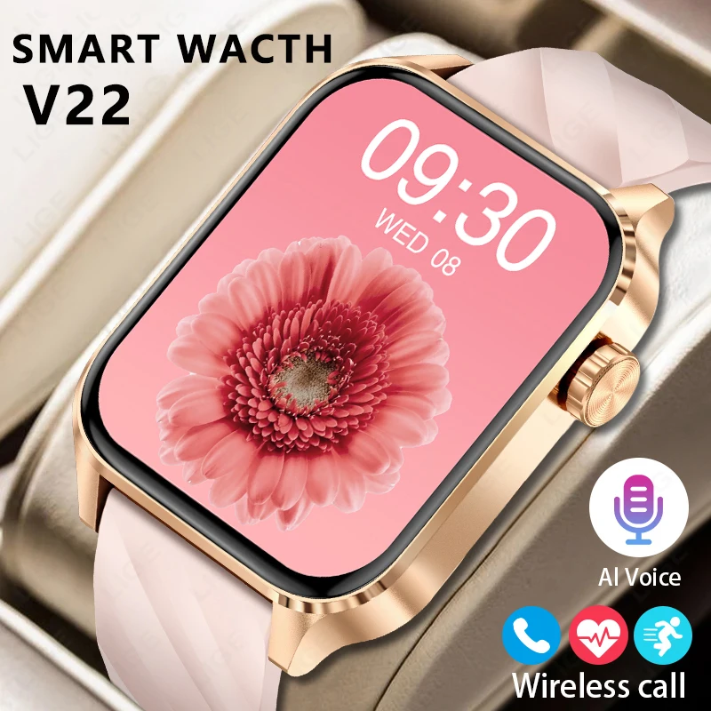 New 1.85” HD Fashion Smart Watch Women Bluetooth Call Sport Women’s Bracelet Fitness Health Monitor Ladies Smartwatch For Women