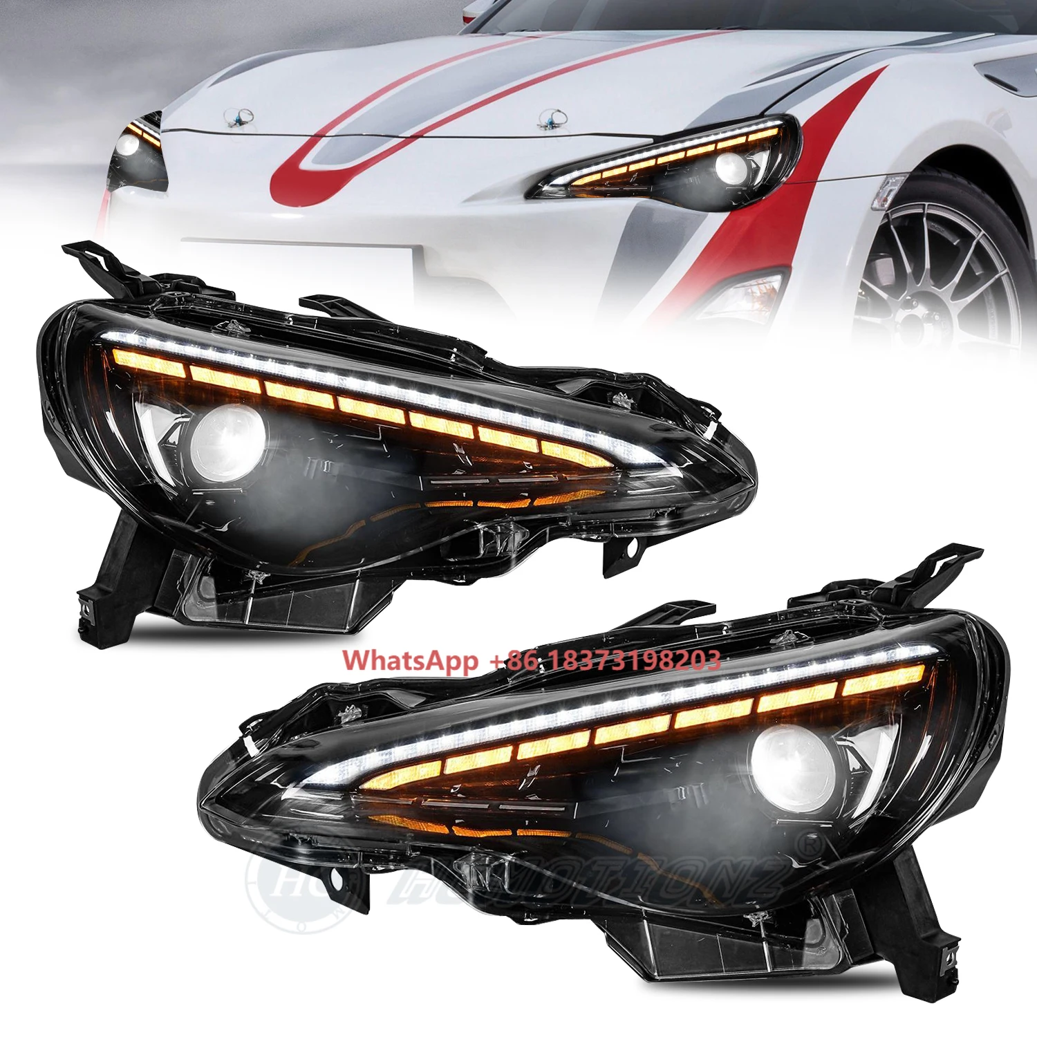 

HCMOTIONZ High Quality Accessories Front Lights 2012-2022 Start up Animation LED for Toyota 86 Headlights for Subaru Brz