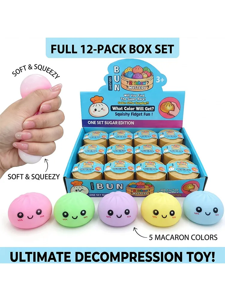 2026 Baozi Mysteries Dumplings Stressabbau-Fidget-Spielzeug, Schreibtisch-Accessoires für Zuhause und Büro, Partygeschenk, Mystery Dumpling Squishy