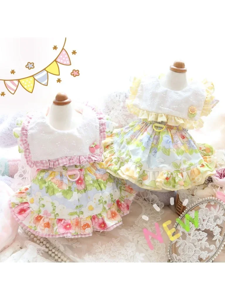 Miniaturowe ubranka dla psów, ubranka dla maltańczyków, kwiaty dopaminy, Yorkshire, Bigbear, wiosna i lato, nowość — zdjęcie 2