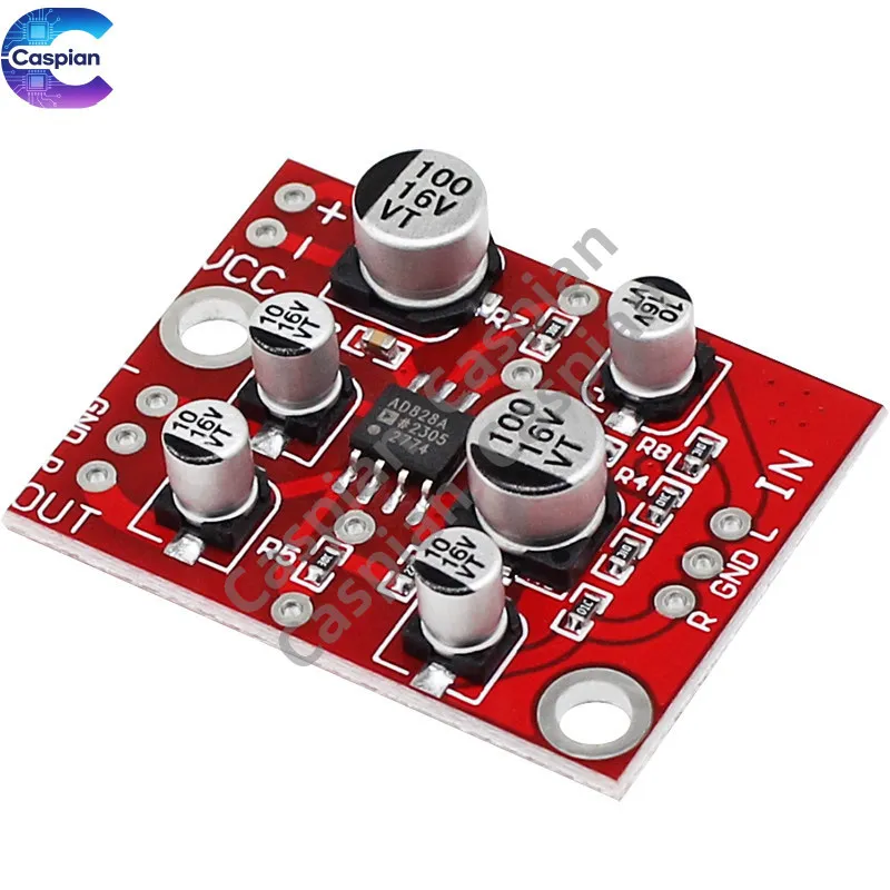Mini AD828 Audio Preamplifier Board Signal Volume Amplifier Module Single Power DC12V