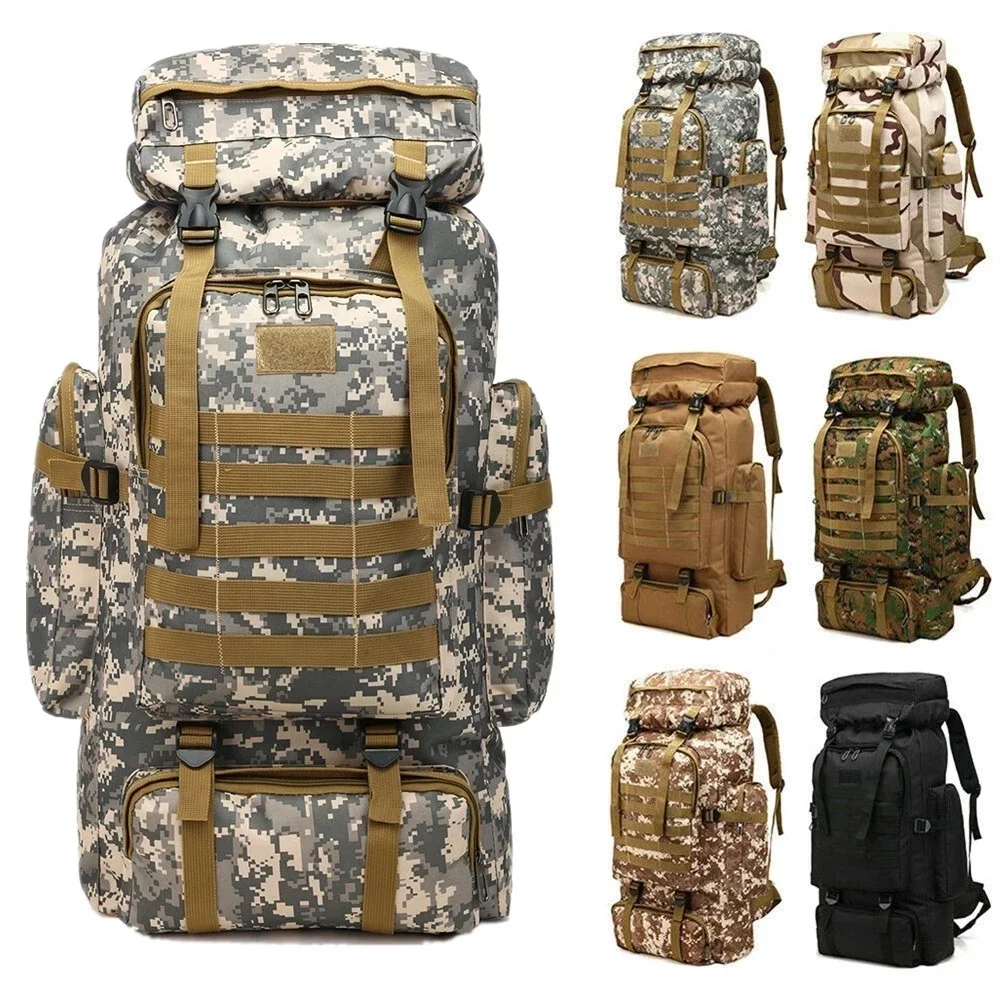 Tactical Backpack 80L, Military backpacks, Waterproof rucksacks, Used for Camping, Hunting, Fishing, Hiking Mochila para hombre