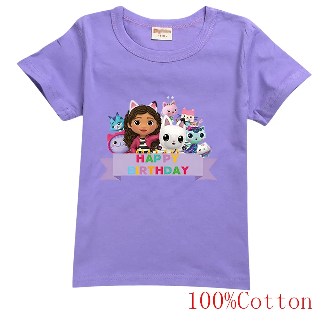 

Gabby Dollhouse T Shirt Kids Summer Clothes Girl Gabbys Chats T-shirt Baby Boys Short Sleeve Tops Children Clothing for Birthday