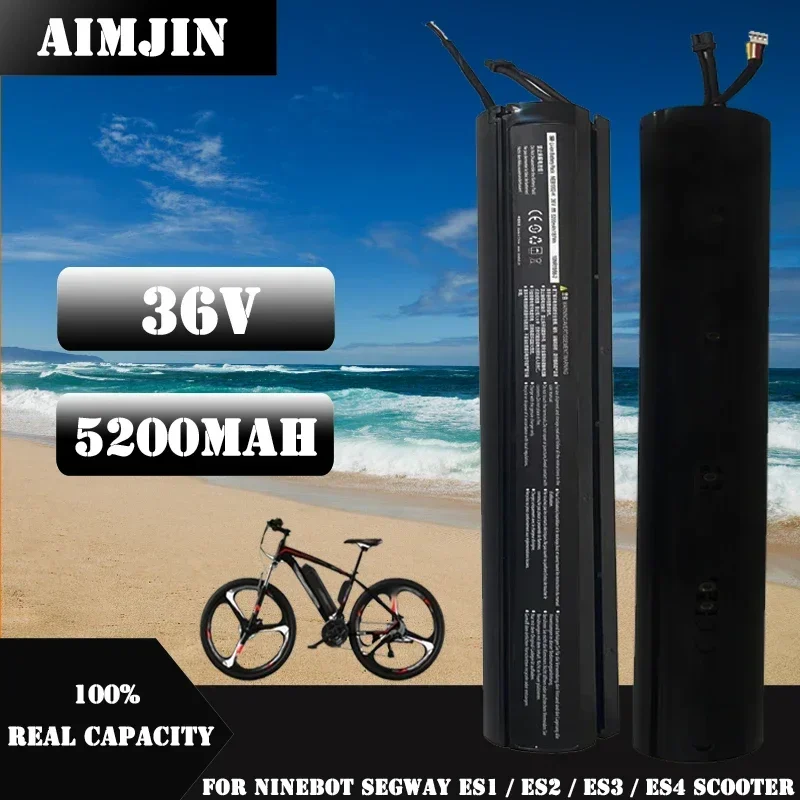 5200mAh Ninebot Segway Es1 / ES2 / Es3 / Es4 스쿠터에 적합한 새로운 36V ES 배터리 팩