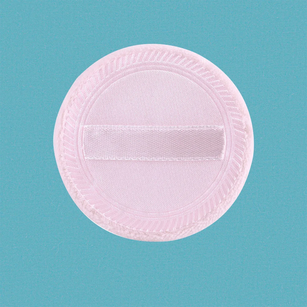 

10Pcs Powder Puff with Ribbon Premium Rayon Cotton Material Gentle Skin Safe for Loose Powder Foundation Application Makeup