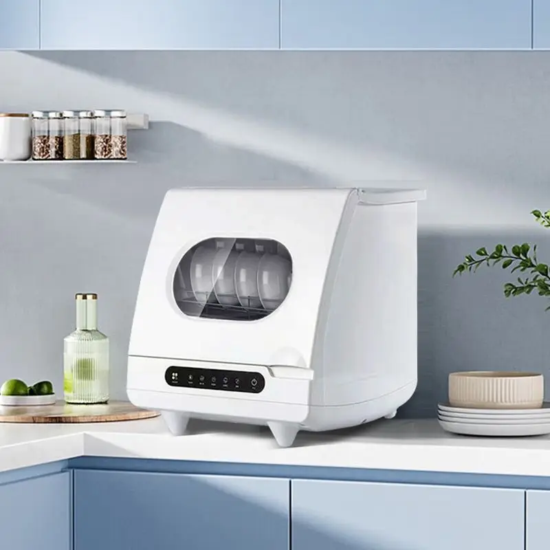 Kitchen Freestanding Dishwasher 5 Sets Capacity Mini Countertop Portable Smart Industrial Automatic Desktop Hotel Use Class