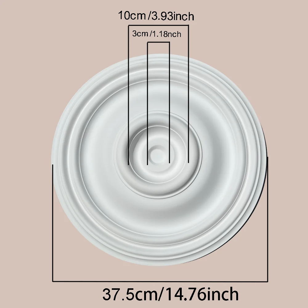 PU Light Panel, Circular Flower Panel, Wall Base Design, Imitation Gypsum Material, Building Decoration Material