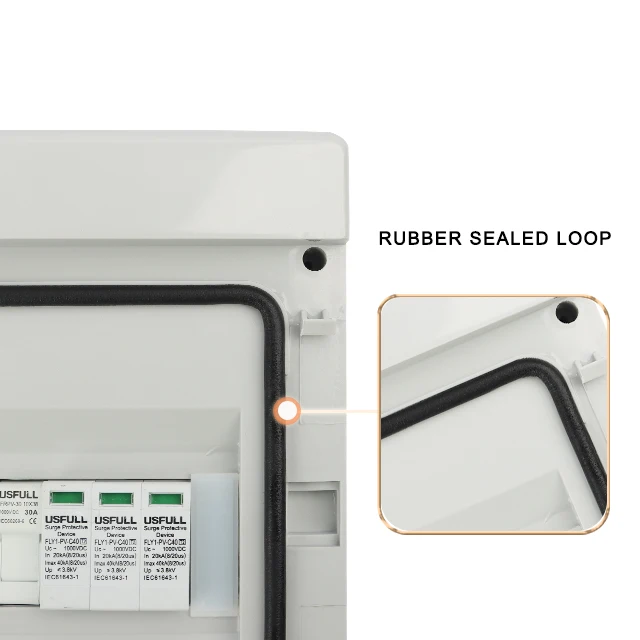 USFULL Gabinete de panel solar Caja combinadora impermeable solar PV DC 12 cuerdas 1000VDC 200A