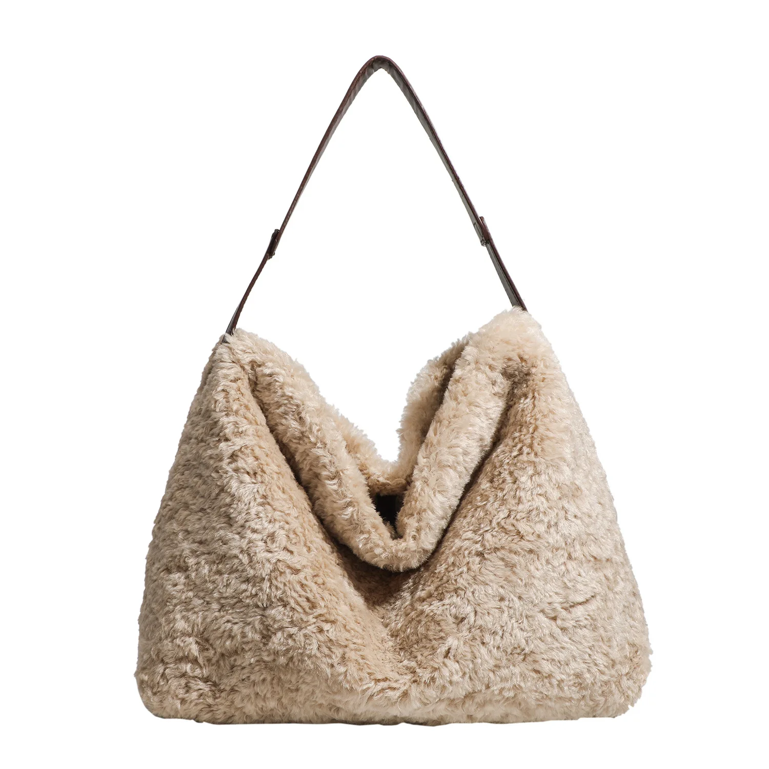 

Korean Version Of The Lamb's Wool Senior Sense Of Handbag 2025 New Fashion Large-capacity Tote Bag Women Commuting Dress Up