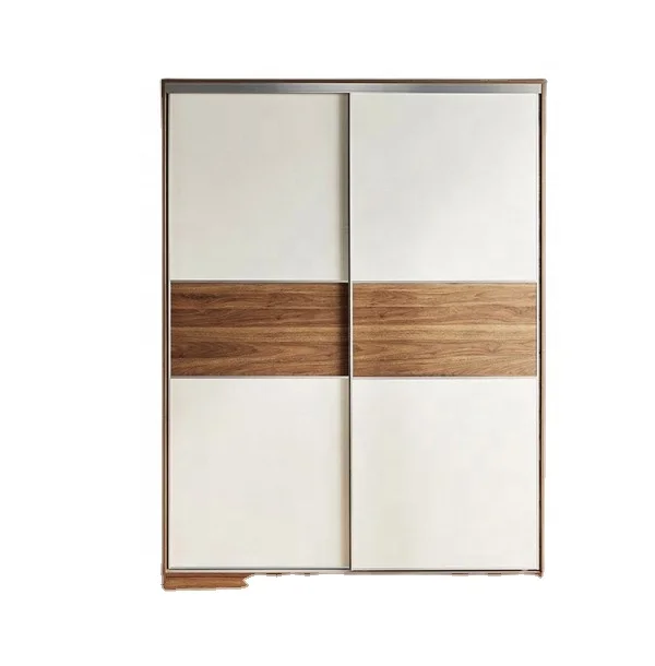 Modern simple Nordic style push-pull wardrobe Family bedroom minimalist style storage wardrobe