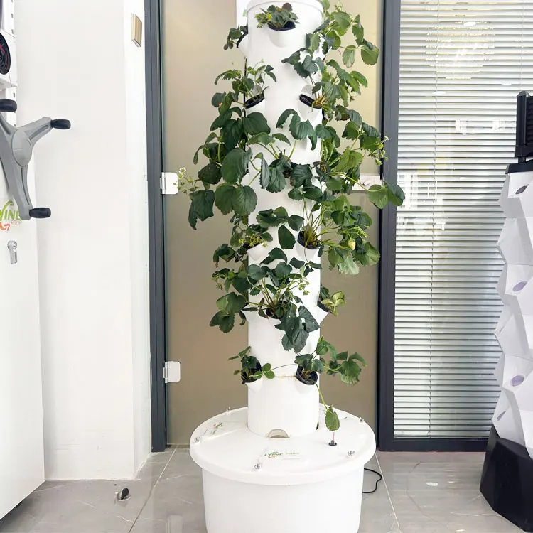 

Полный комплект вертикальной гидропонной башни для выращивания растений в помещении, 4P, 6-уровневая аэропонная башня с насосом и автоматической системой полива