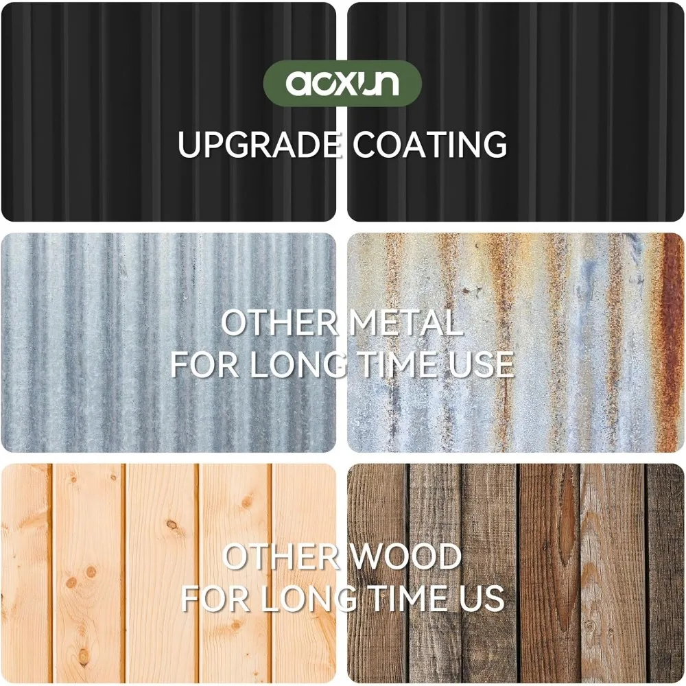 Capannone portaoggetti da esterno Capannone da giardino in metallo da 6x3,9 piedi con ante bloccabili, ideale per attrezzi, biciclette, cortile, soluzioni di stoccaggio nel patio