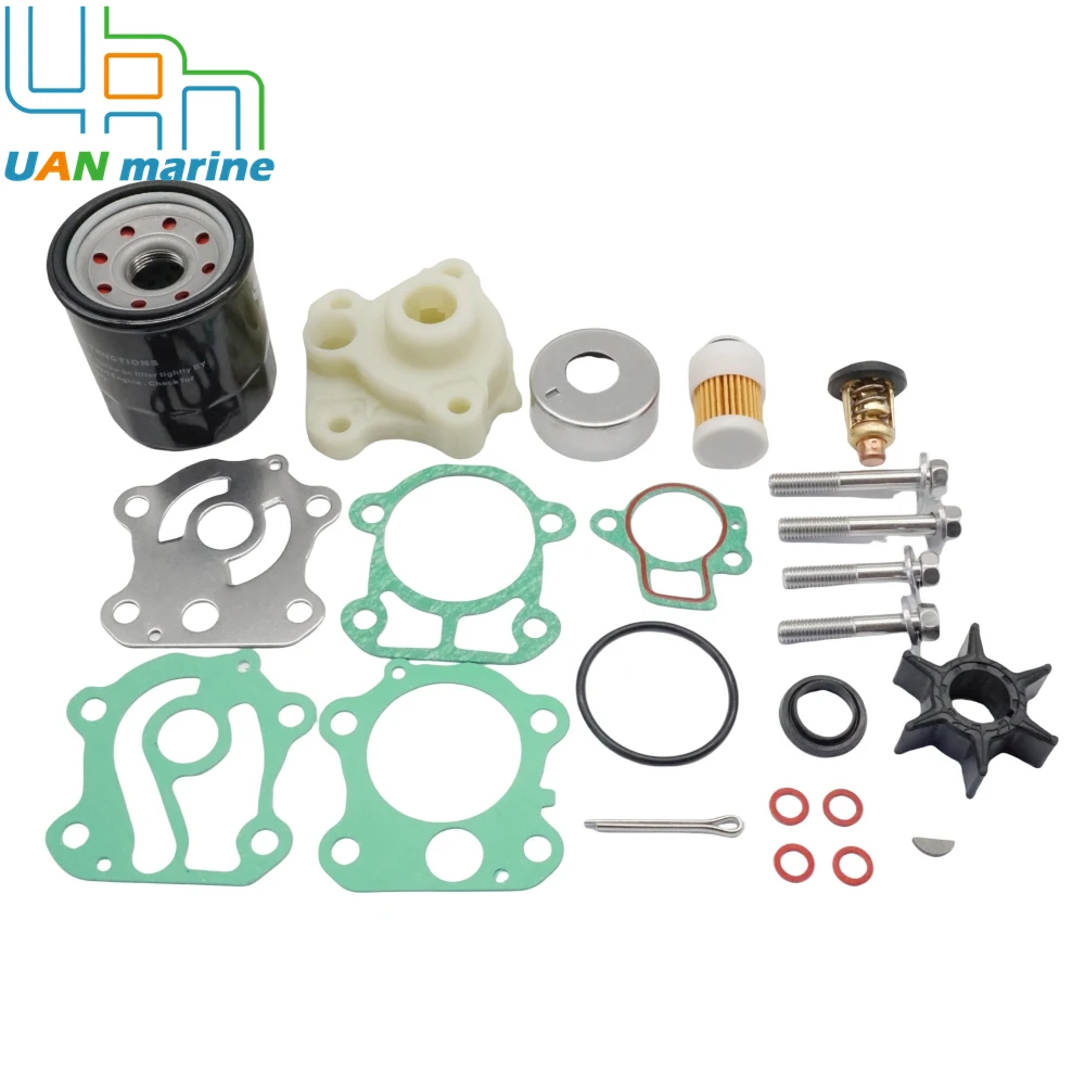 

50HP F50B Outboard Maintenance Kit for Yamaha Marine with Thermostat Oil Fuel Filter 6H3-W0078 5GH-13440-00 66M-12411-01