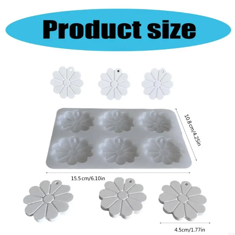 Q0ke Creative Handmade Flower Project Mold Friendly Friendly Silicone Highings Cetakan Bunga Cocok Untuk Keluarga Kerajinan