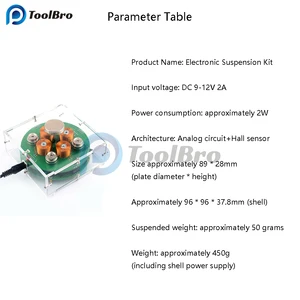 Kit de Levitação Magnética Eletrônica, Push-Down Maglev, Brinquedo Criativo, Ornamento DIY, Solda Ensino Kit 8 principais vendas kit levitador magnético - №6