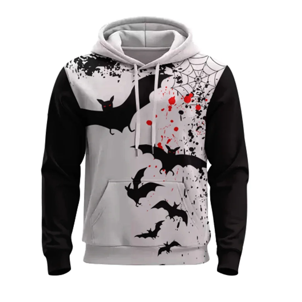 Customized Halloween hoodies, casual couple sports tops, children's and teenagers' long sleeved pullovers