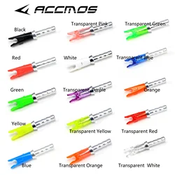 36pcs L Arrow Nock+Aluminum Pin For ID 6.2 mm  Carbon Arrow Shaft DIY  Arrowtail Archery Hunting Shooting Accessorieses