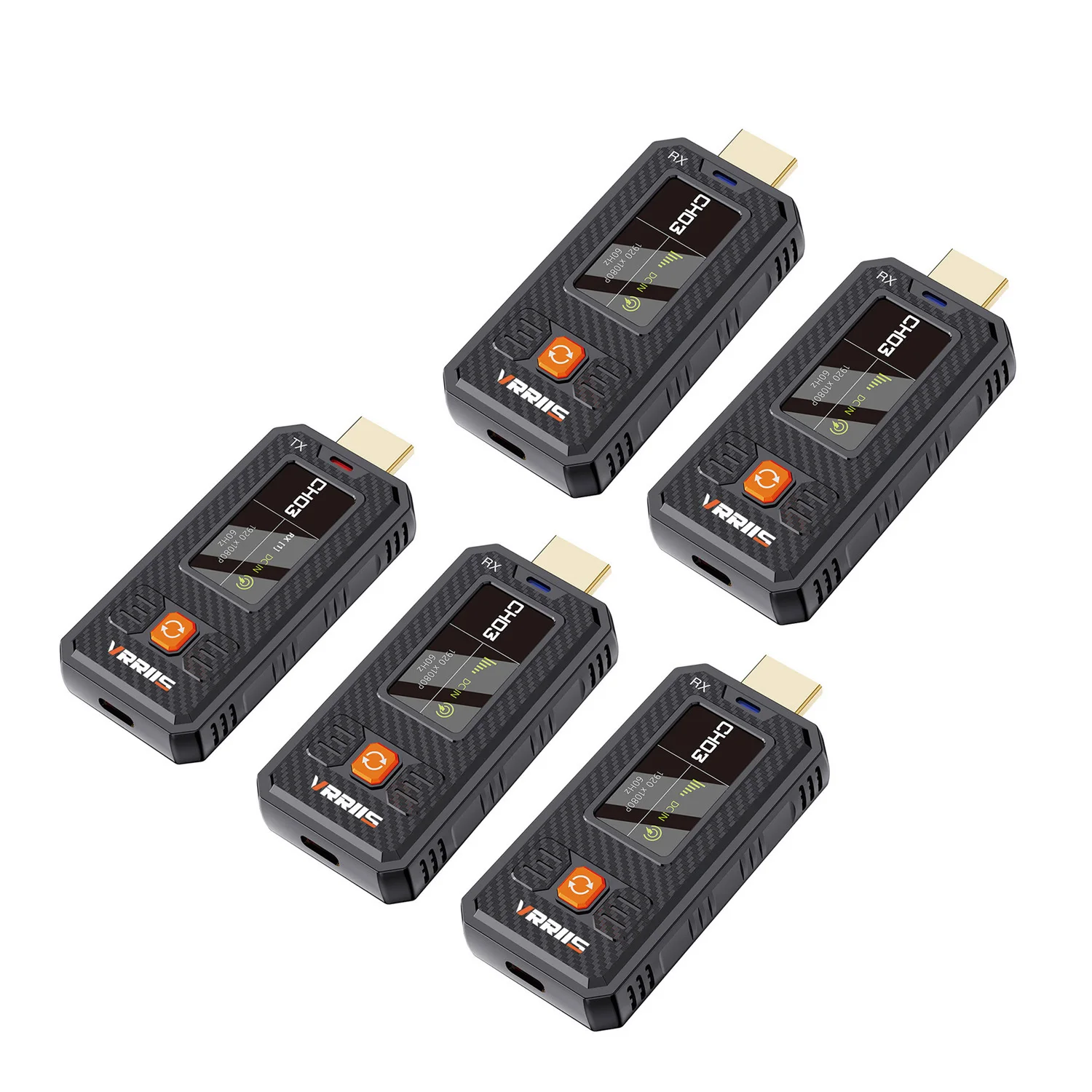 

5G 350 м беспроводной HDMI видеопередатчик и удлинитель приемника портативный ПК к ТВ-дисплею адаптер с экраном может изменить частоту