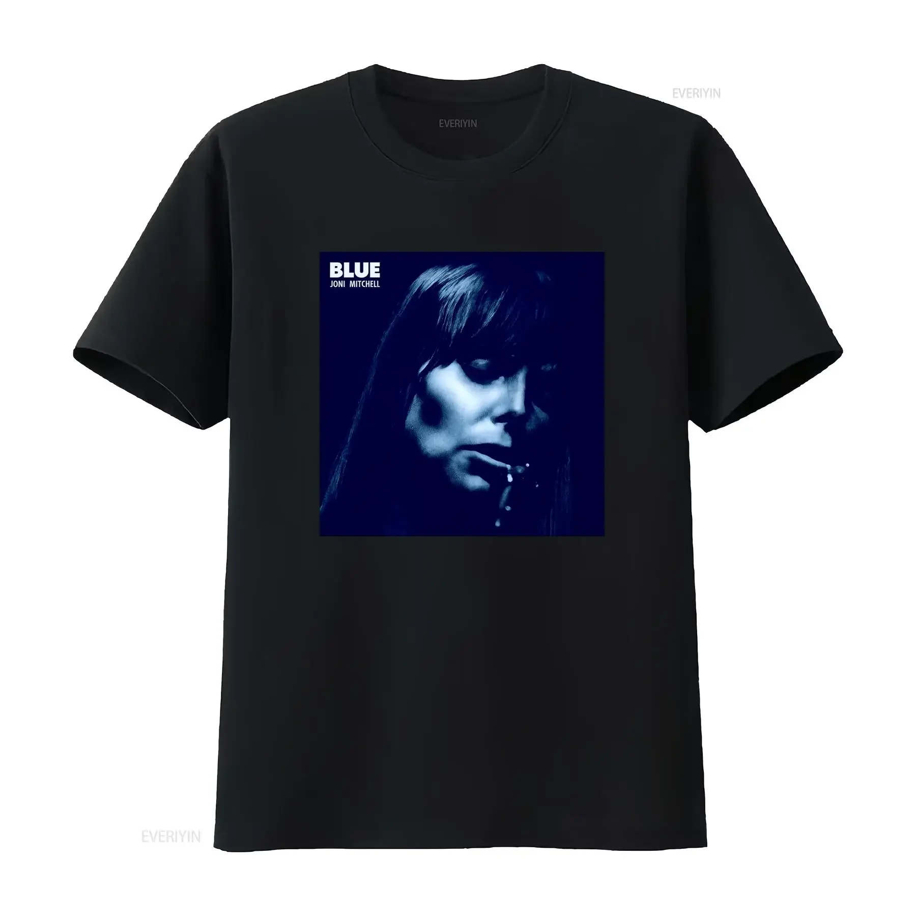 Joni Mitchell Blue T Shirt for Women Stylish and Comfortable vintage Washed streetwear Versatile Breathable
