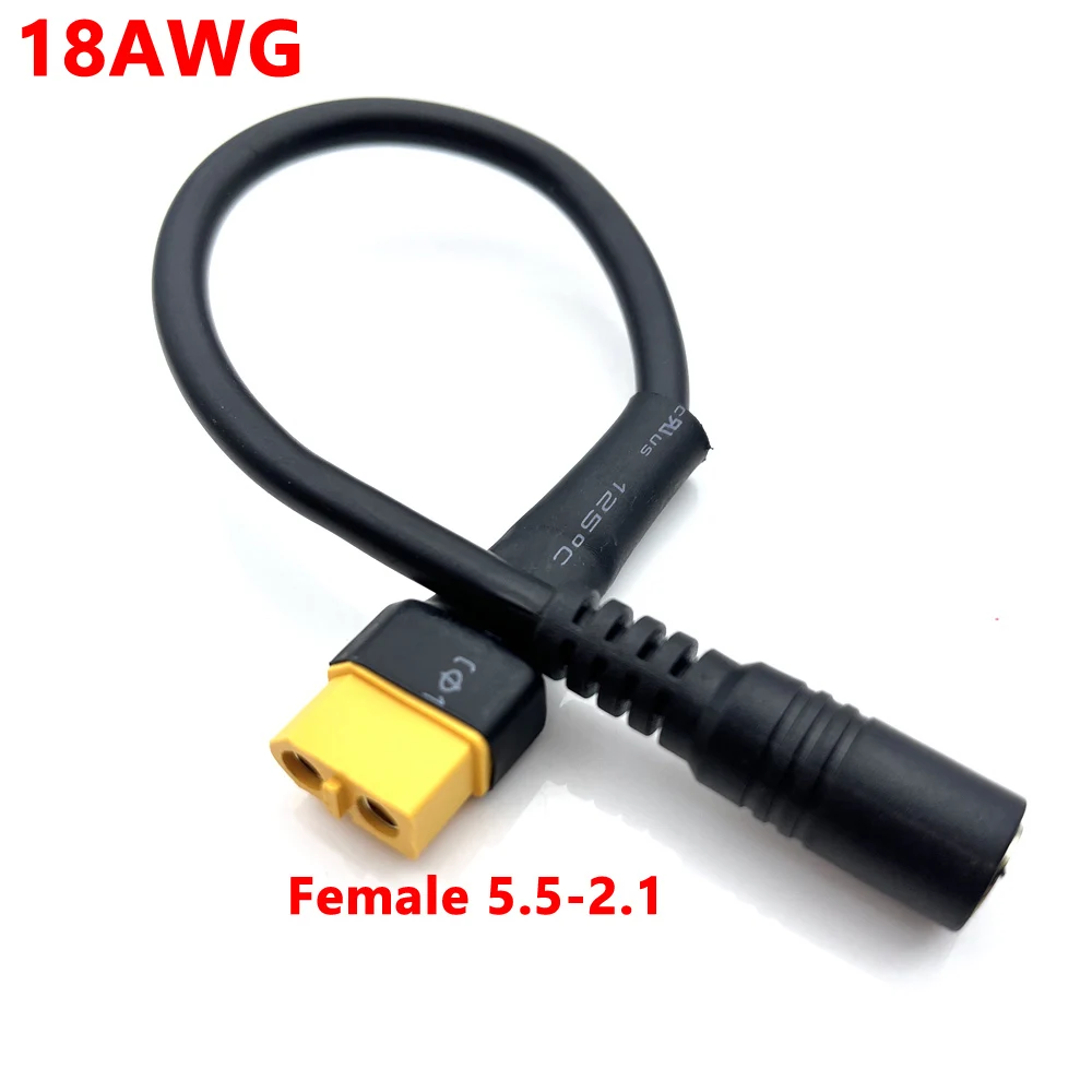 1pcs Goggles charge connector Battery Charging Cable AdapterXT60Female to DC5.5 2.1 2.5mm for Fatshark Skyzone03FPV Accessories