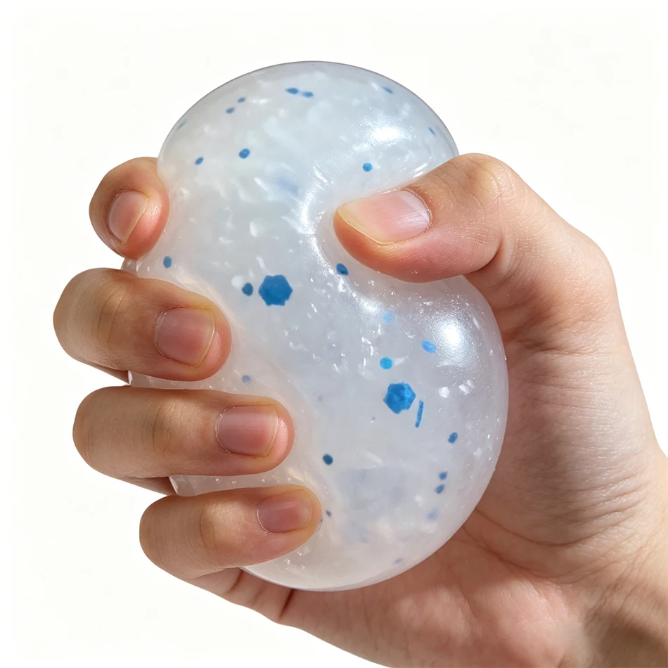 2026 Neuer Stil Schylling Schneeball Crunch NeeDoh Squishy Fidget Spielzeug Weißer Crunch Schneeball Stressabbau-Spielzeug – Detail 4