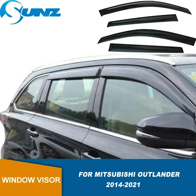 Side Window Deflector For Mitsubishi Outlander 2014 2015 2016 2017 2018 2019 2020 2021 Door Visor Sun Rain Guard Weather Shield