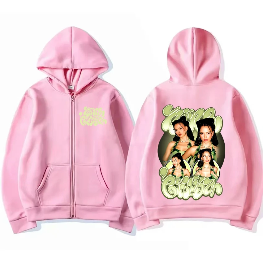 Nina Chuba Classic graphics Zipper Hoodie Coat 2025 new Vintage Style Men Women streetwear Oversized Unisex Fleece Zip-up Jacket