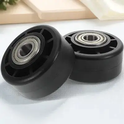 

2pcs Fitness Equipment Accessory Universal Gym Roller For Treadmill Exercise Bike Heavy Duty Pulley Wheel 360-Degree Rotation
