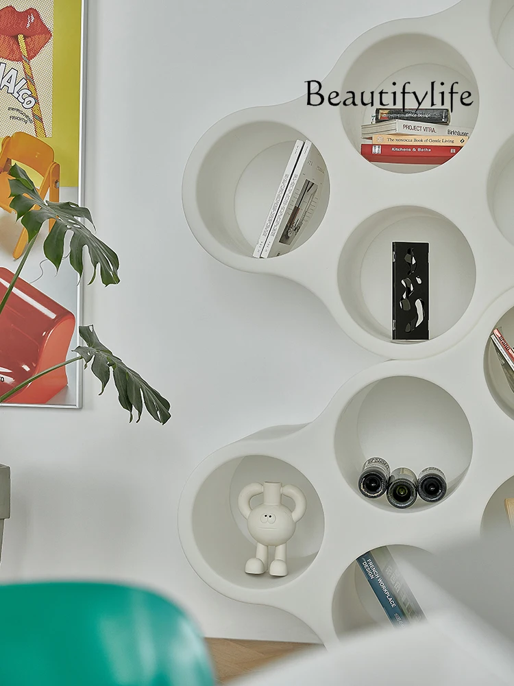 Cloud bookshelf, ancient hole in the wind, storage rack, living room decoration photography props