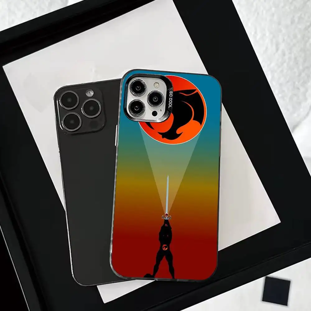 حافظة هاتف T-ThunderCats-S C-CARTOON لهاتف iPhone 16,15,14,13,12,11,Mini,Pro,SE,MAX غطاء أبيض غير لامع مقاوم للصدمات