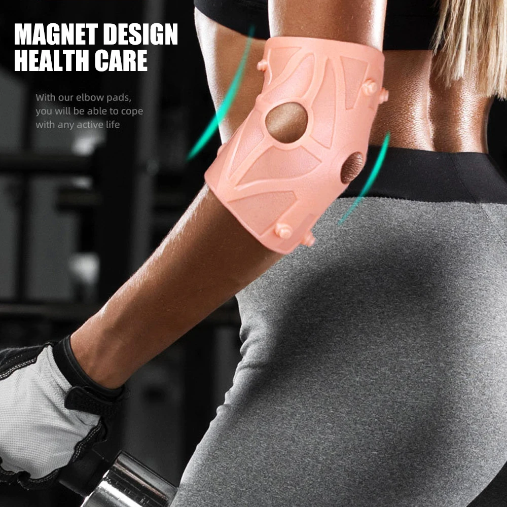 Silicone Gel Magnetotherapy Elbow Compression Brace Support Sleeve for Joint Pain Relief,Tendonitis,Golf Elbow,Tennis Elbow Pads