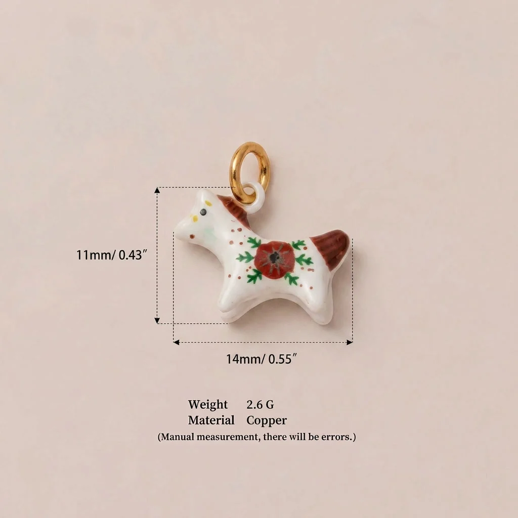 Modische Neue Niedliche Tier-Serie Fuchs Bär Liebe Schleife DIY Anhänger Charms Schmuckherstellung – Detail 4