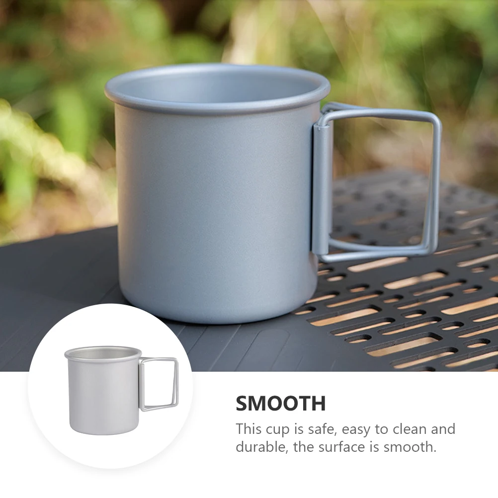 

2pcs Folding Mug Aluminum Drinking Water Cup Portable White Mugs Lightweight Compact Outdoor Camping Hiking
