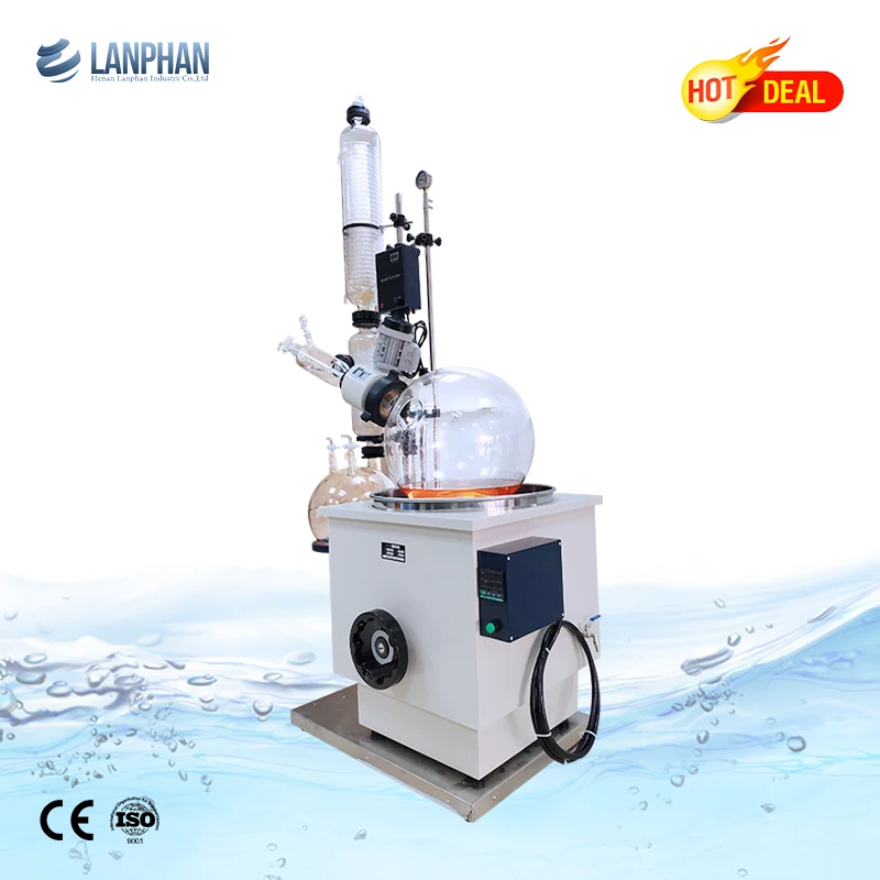 Lanphan vapor Steam Ethanol Rotary Evaporator 50 Liter Water Full Turnkey Rotovap Manufacturers Rotary Vacuum Evaporation System