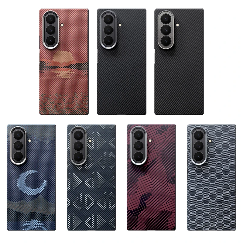 

Shock Proof Case for Samsung Galaxy Z Fold 7 Magnetic Carbon Case Aramid Fiber Cover Magsafe Phone Protective Cover lightweight