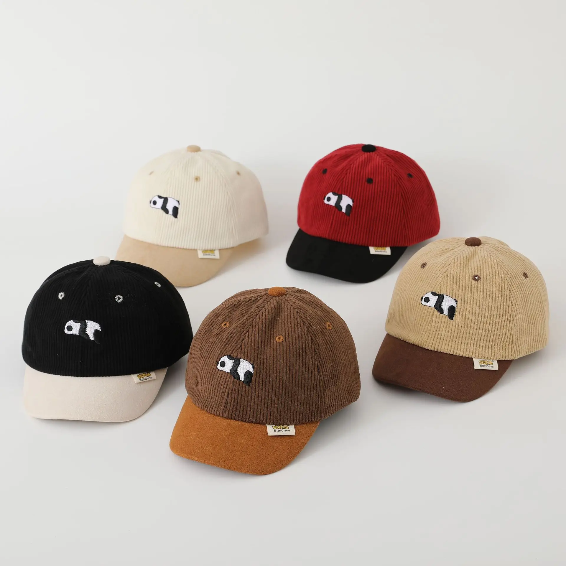 

Fashion Kids Splicing Panda Peaked Cap Children Outdoor Vacation Sunscreen Caps Girl Baby Cotton Baseball Hats Boys Casual Hat