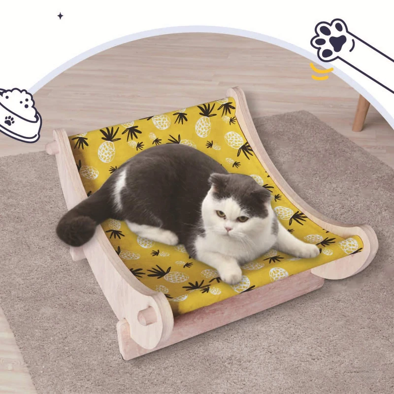 

Cat Hammock Swing Bed Sleeping Beds Removable Breathable Cat Rocking Hammock Bed Swing Chair for Small Medium Pet Products