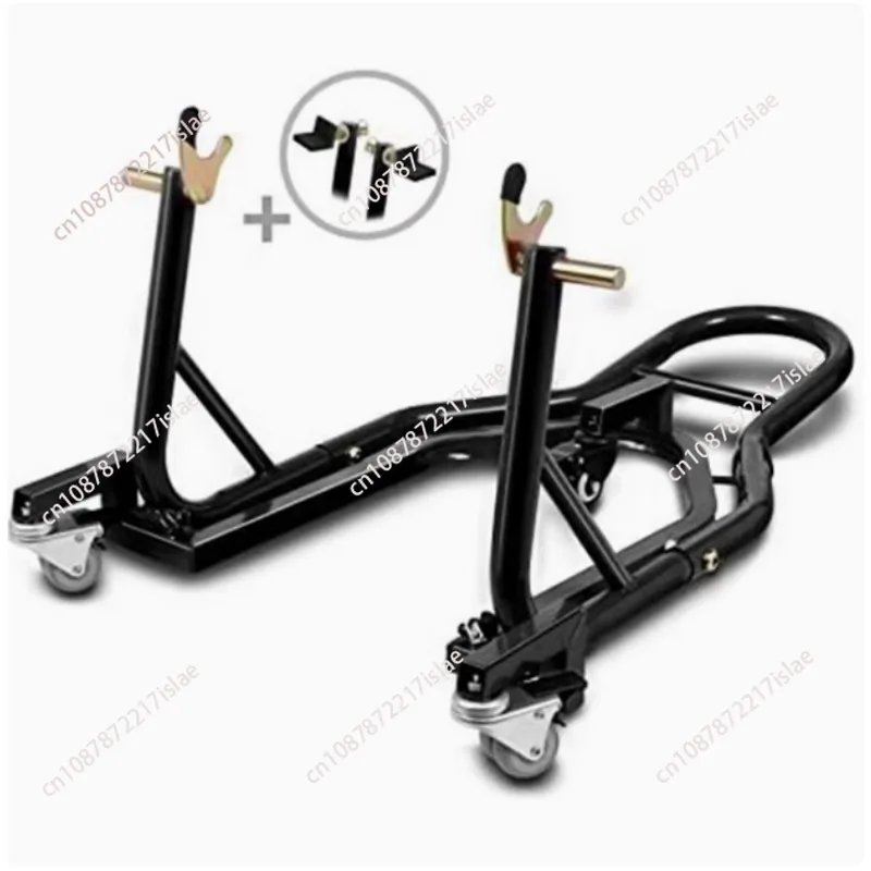 

Large Row of Motorcycles Heavy Locomotives with Mobile Lifting Frame Stationary Frame Parking Frame Handling Rack