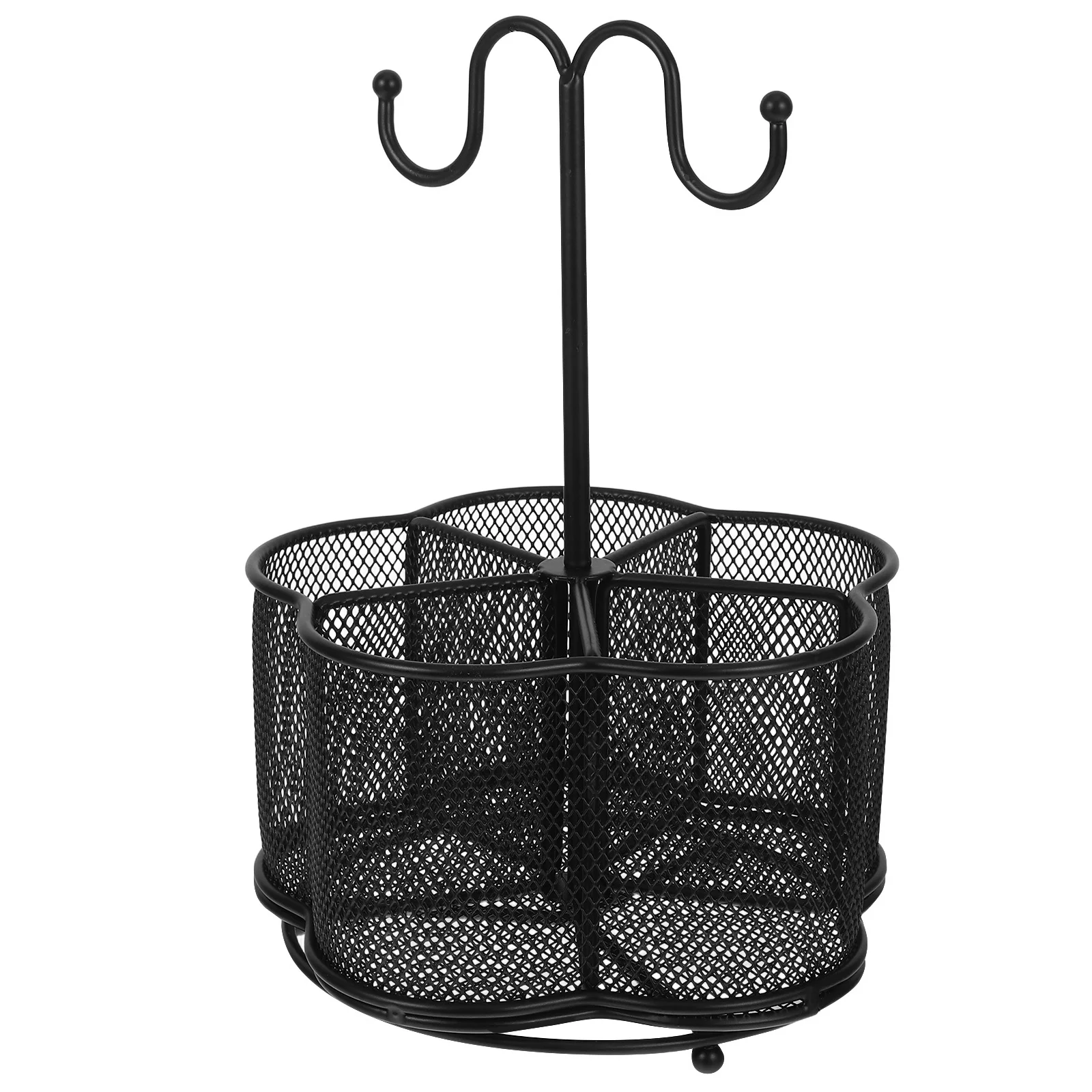 

Plum Blossom Mesh Pen Holder Iron Desk Organizer Handle Hook Artistic Stationery Storage Office School Supplies