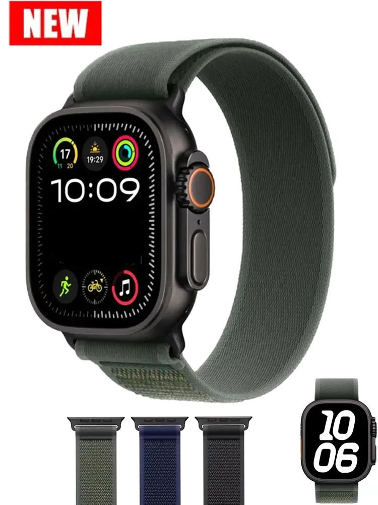 Trail Loop Armband für Apple Watch Ultra 3/4 49mm Serie 12 11 10 9 8 7 42/46mm 41/45mm Sport Nylon Armband iWatch 6 5 SE 44mm