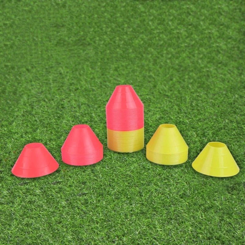 10x Soccer Cones with Holder Practical Mark Disk Field Cone Marker Training Accessories Outdoor Games Supplies for Adult