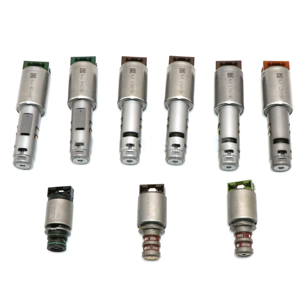 9pcs 8-speed Transmission Solenoid Valve Kit For Mohave Borrego GENESIS EQUUS A8TR1 Auto Parts