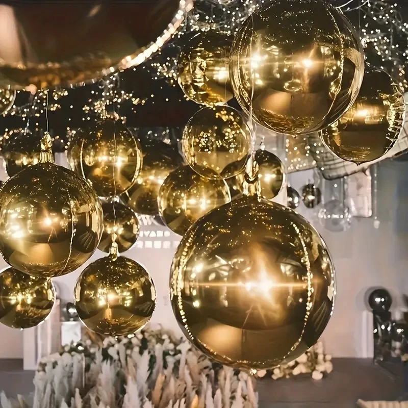 15 Stück 4D Goldene Aluminiumfolienballons für Partydekoration, Ostern, Erntedankfest, Valentinstag und Feiertagsfeiern – Detail 3